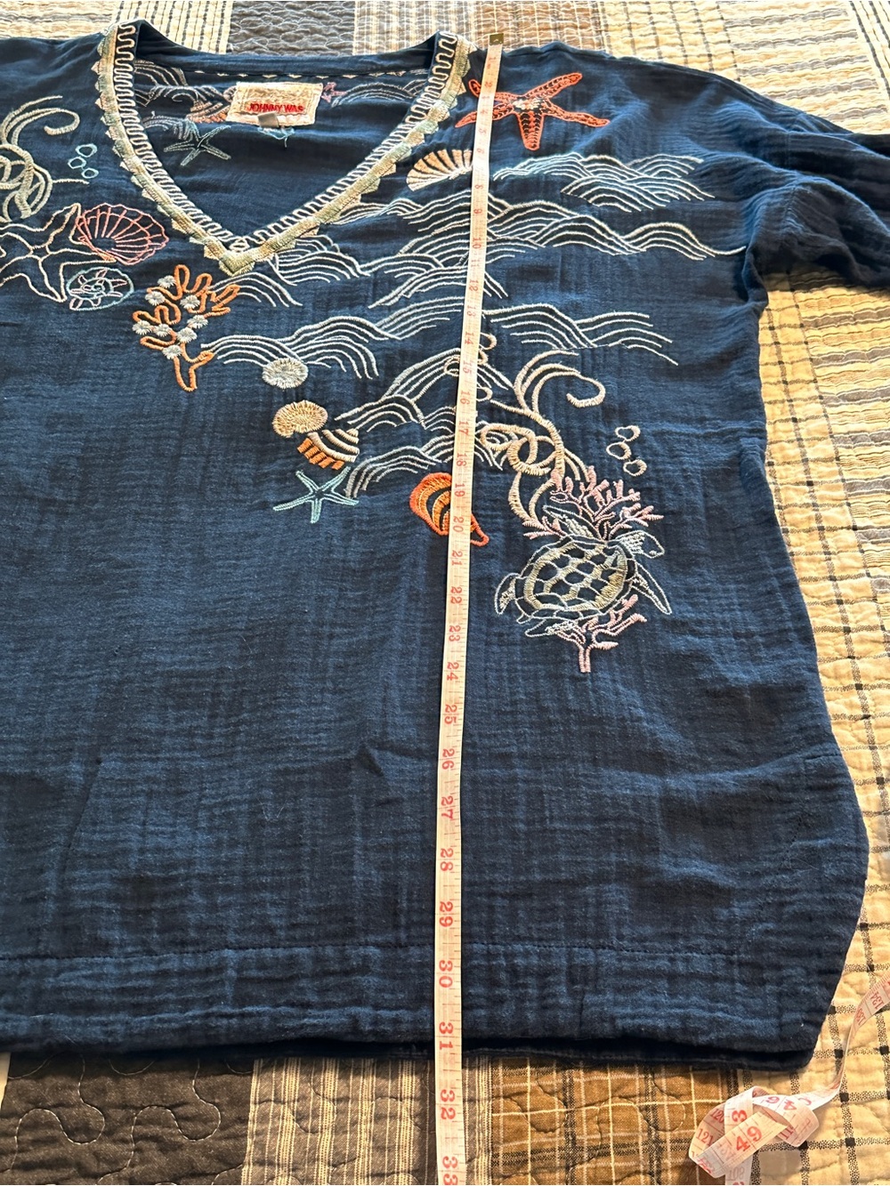 Johnny Was Biya Myrtle Sea Life Tunic - Picture 11 of 16